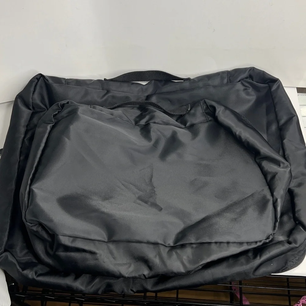 Set of Two Bagail Nylon Zip Around Packing Cubes Large and Medium Black - New